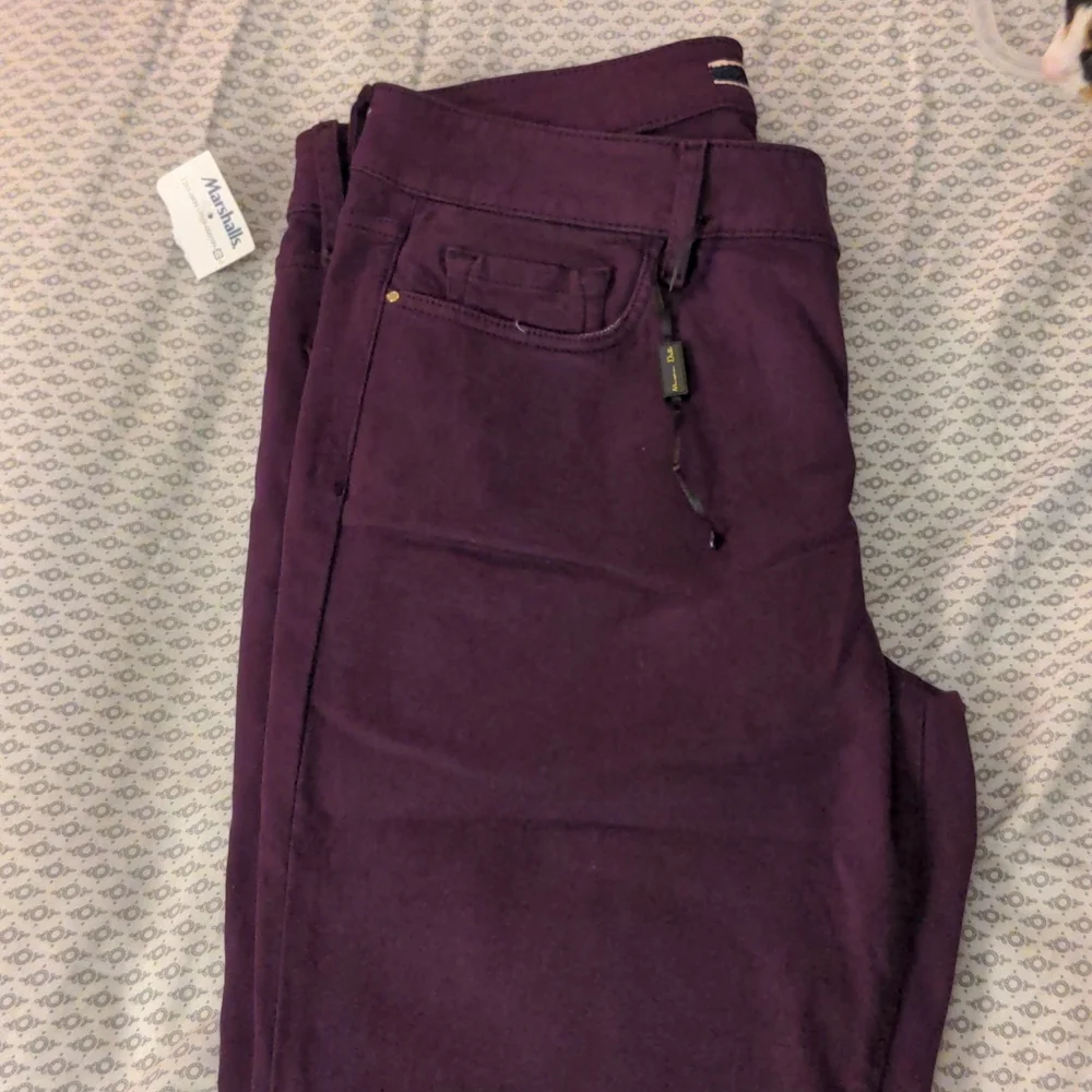 Purple pants brand massimo dutti size 8 skinny fit - Picture 2 of 2